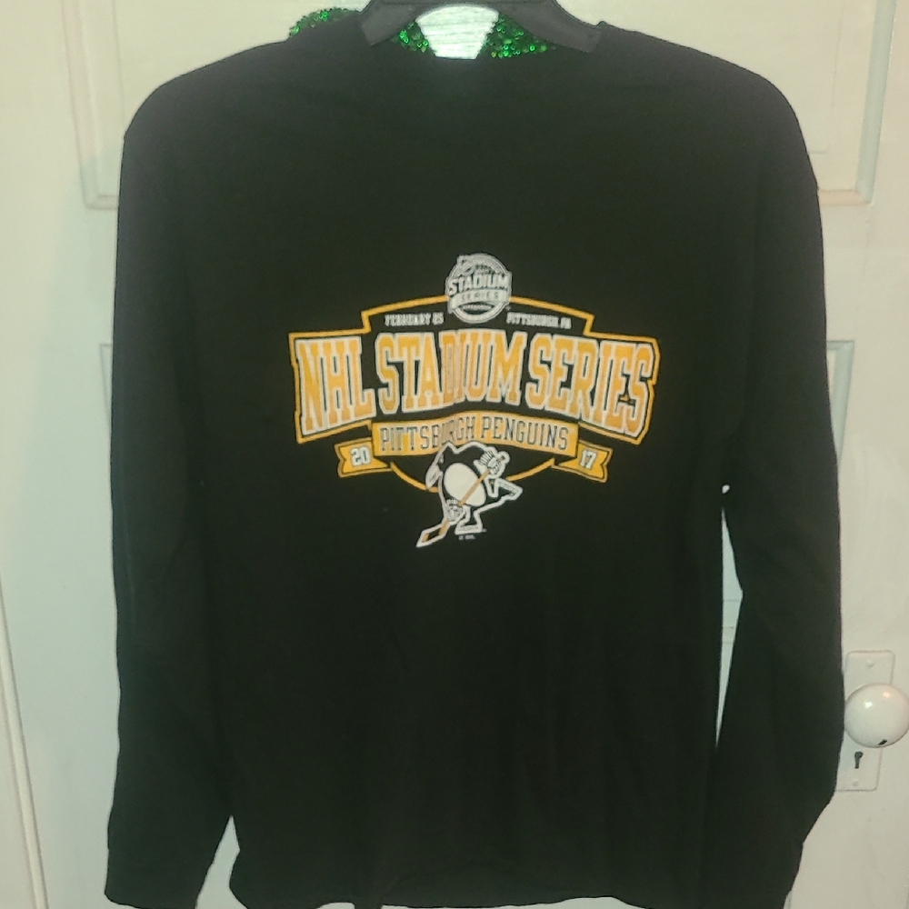 Pittsburgh Penguins NHL Stadium Series Black Long-Sleeve Tee